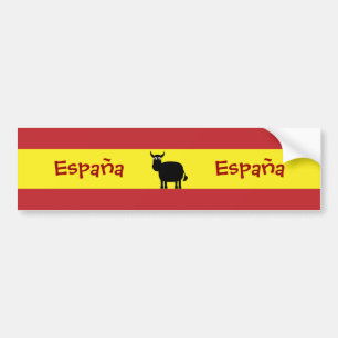 Adesivo Para Carro Espanhol bonito Bull & bandeira