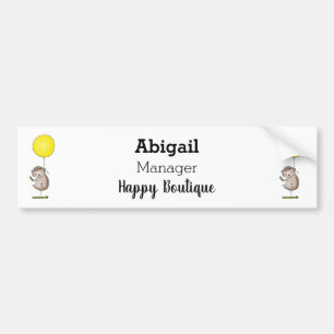 Adesivo Para Carro Espelho de ouriço e desenho de balão