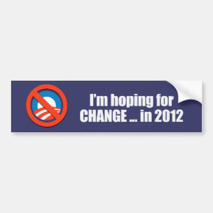Adesivo Para Carro Espera para a mudança em 2012 Bumpersticker