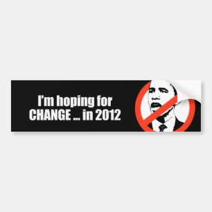 Adesivo Para Carro Espera para a mudança em 2012 Bumpersticker