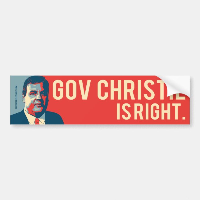 Adesivo Para Carro Esperança de Chris Christie (Frente)
