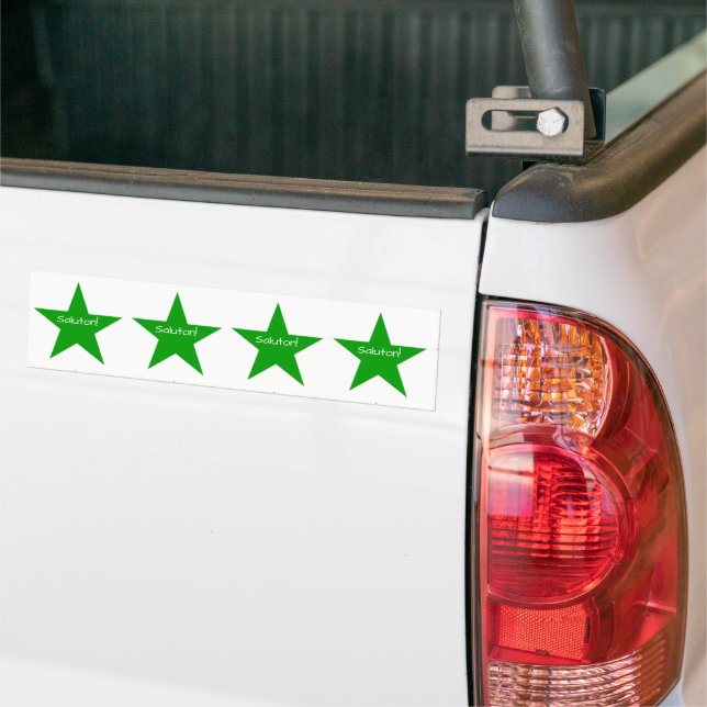 Adesivo Para Carro Esperanto: Saluton (No caminhão)