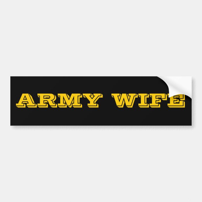 Adesivo Para Carro Esposa do Exército do Bumper Sticker (Frente)