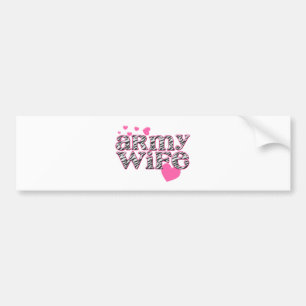 Adesivo Para Carro Esposa do exército [impressão da zebra]