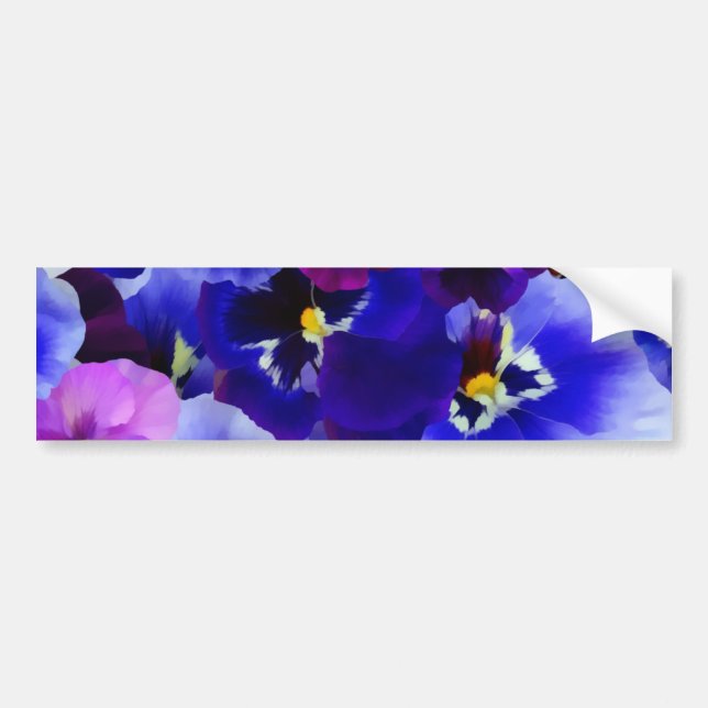 Adesivo Para Carro Esquema de Flor Azul (Frente)