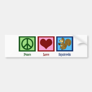 Adesivo Para Carro Esquilos do amor da paz
