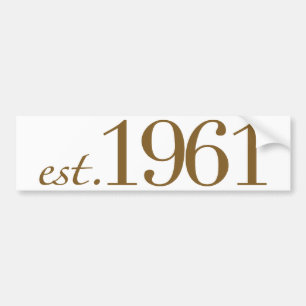Adesivo Para Carro Est 1961 (ano do nascimento)