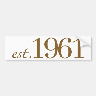 Adesivo Para Carro Est 1961 (ano do nascimento)