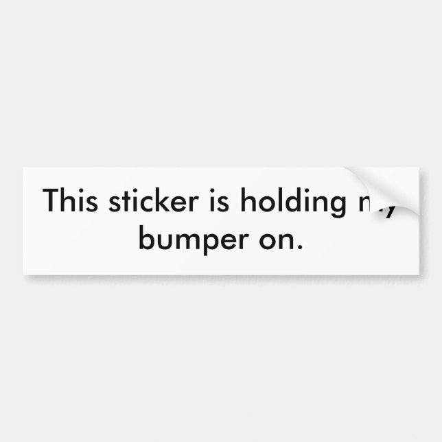 Adesivo Para Carro Esta etiqueta está guardarando meu pára-choque (Frente)