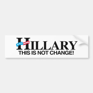 Adesivo Para Carro Esta não é mudança - Anti-Hillary - .png