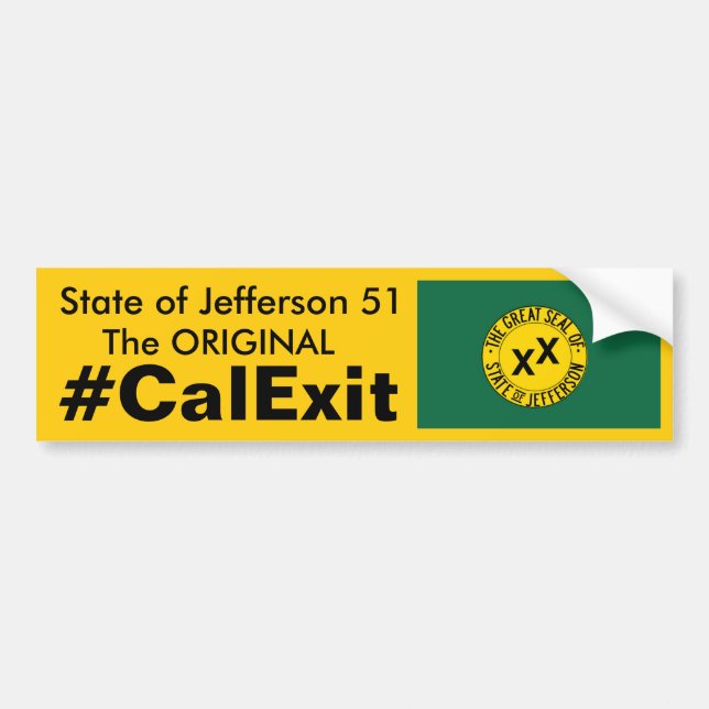 Adesivo Para Carro Estado de CALEXIT de Jefferson 51 (Frente)