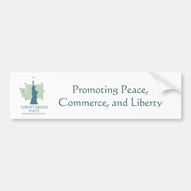 Adesivo Para Carro Estado de Washington do partido do libertário (Frente)
