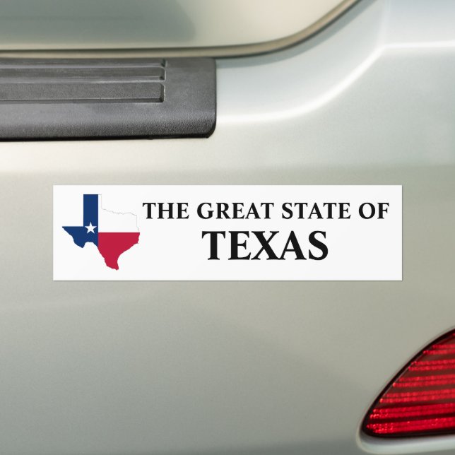 Adesivo Para Carro Estado Excelente Do Texas (No carro)