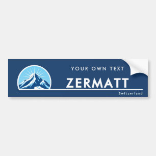Adesivo Para Carro Estância de esqui da montanha Zermatt Suíça