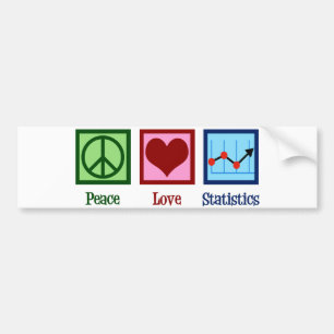 Adesivo Para Carro Estatísticas do amor da paz
