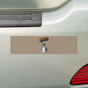 Adesivo Para Carro Estátua da Resistência à Liberdade Feminista Prese