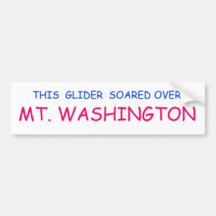 ADESIVO PARA CARRO "ESTE PLANADOR SUBIU SOBRE TA WASHINGTON "
