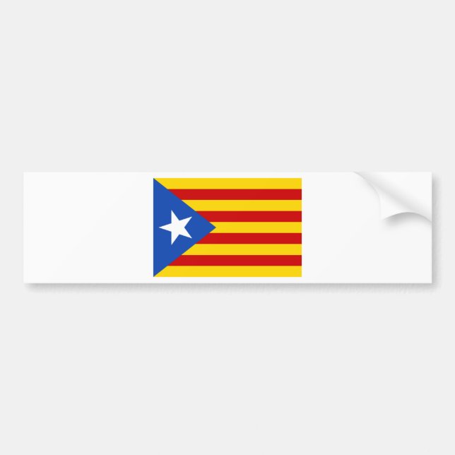 Adesivo Para Carro Estelada, independentista de Catalunya da bandera (Frente)