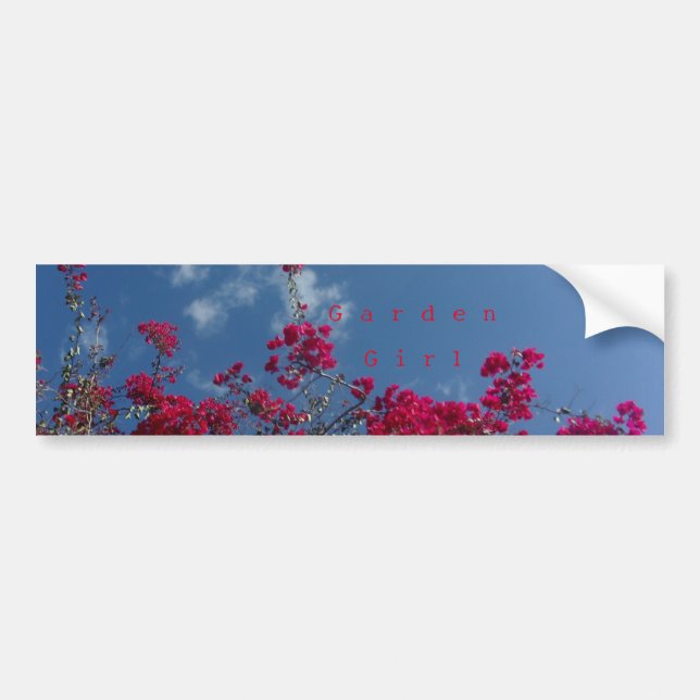 Adesivo Para Carro Estilo de design de Garden Girl Bumper Sticker (Frente)