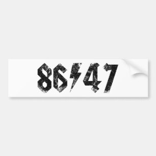 Adesivo Para Carro Estilo de Rock do 8647 Anti Trump Retro Vintage 80