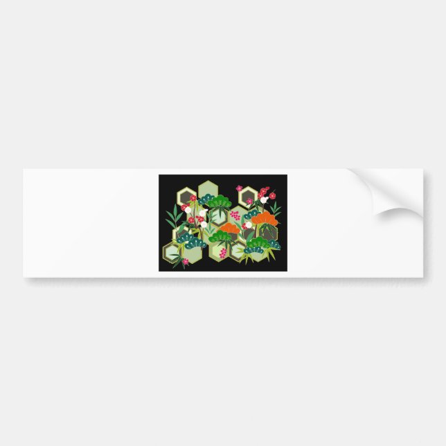 Adesivo Para Carro Estilo Japonês do Dia do ano novo (Frente)