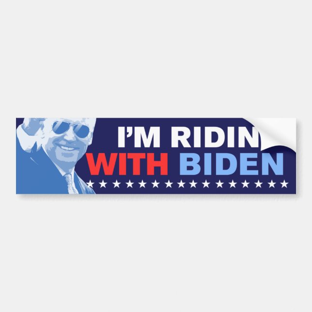Adesivo Para Carro Estou a caminhar com o Biden 2024 (Frente)