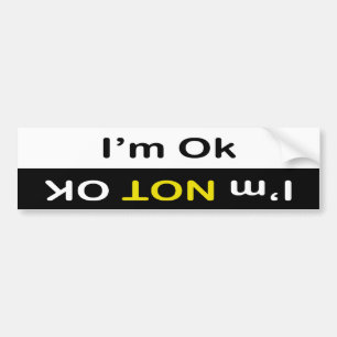 Adesivo Para Carro Estou bem, Bumper Sticker