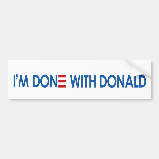 Adesivo Para Carro Estou farto do Donald! (Frente)