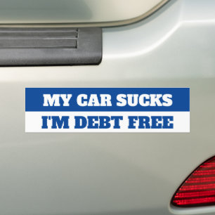 ADESIVO PARA CARRO ESTOU LIVRE DE DÍVIDA
