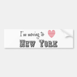 Adesivo Para Carro Estou me mudando para Nova York