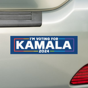 Adesivo Para Carro Estou votando em Kamala 2024 LGBTQ