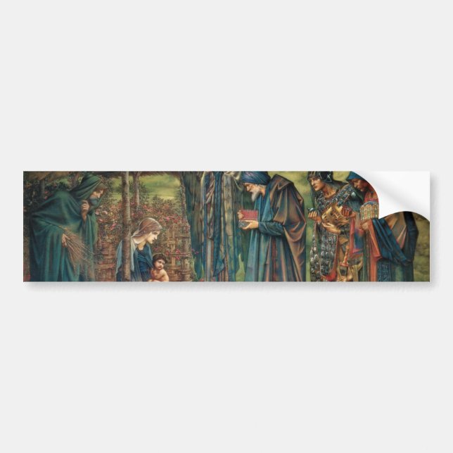Adesivo Para Carro Estrela de Belém (por Edward Burne-Jones) (Frente)