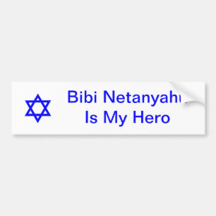 Adesivo Para Carro Estrela de David, Bibi NetanyahuIs meu herói