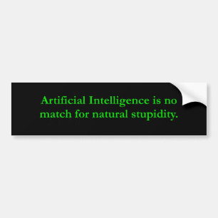 Adesivo Para Carro Estupidez natural da inteligência artificial