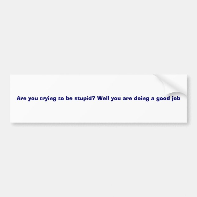 Adesivo Para Carro Estúpido (Frente)