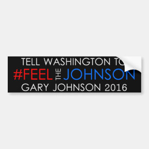 Adesivo Para Carro Etiqueta 2016 de Gary Johnson do #feelthejohnson