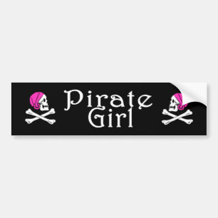 Adesivo Para Carro Etiqueta da menina do pirata