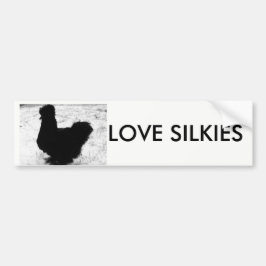 Adesivo Para Carro Etiqueta das galinhas do silkie do amor