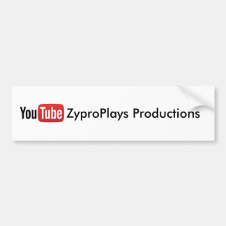 Adesivo Para Carro Etiqueta das produções de YouTube ZyproPlays