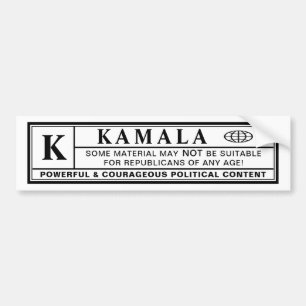 Adesivo Para Carro Etiqueta de Aviso de Kamala