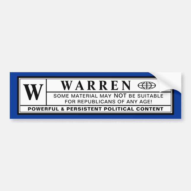 Adesivo Para Carro Etiqueta de Aviso Warren (Frente)