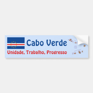 Adesivo Para Carro Etiqueta de canalizador e de bota de Cabo Verde