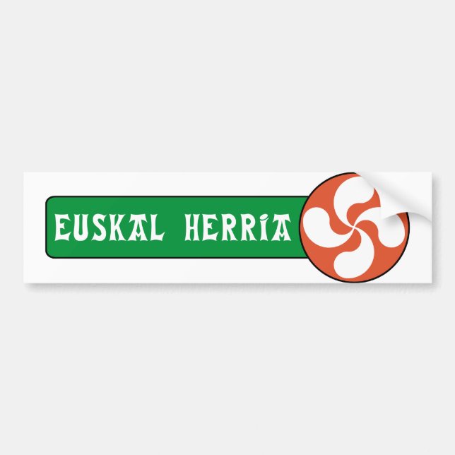 Adesivo Para Carro Etiqueta de Euskal Herria (Frente)