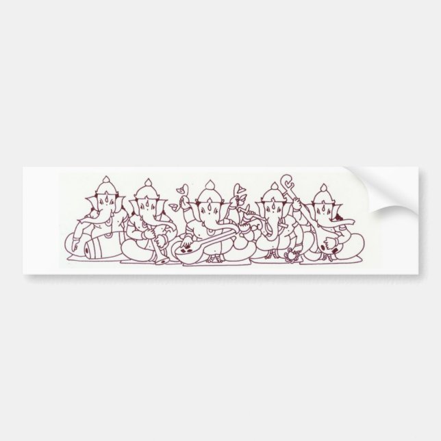 Adesivo Para Carro Etiqueta de Ganesha (Frente)