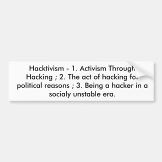 Adesivo Para Carro Etiqueta de Hacktivism