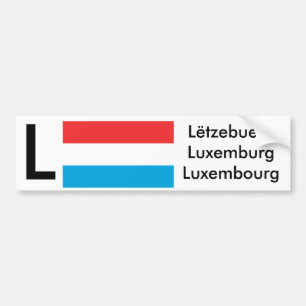 Adesivo Para Carro Etiqueta de Indicador de Línguas do Luxemburgo