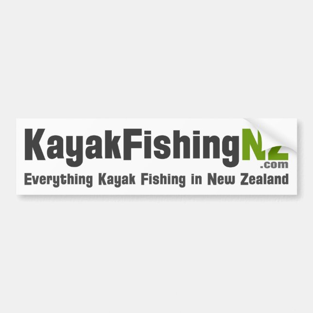 Adesivo Para Carro etiqueta de KayakFishingNZ.com (Frente)