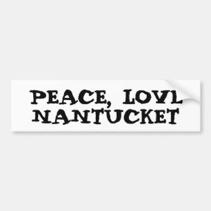 Adesivo Para Carro Etiqueta de Nantucket do amor da paz