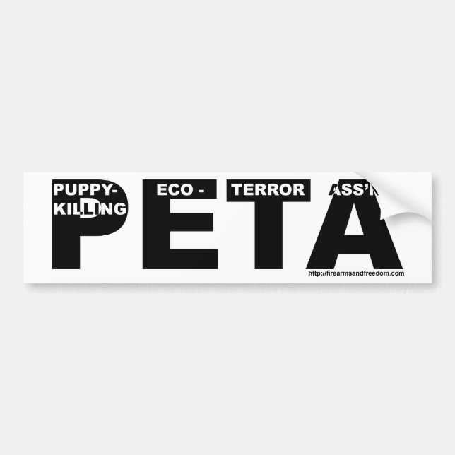 Adesivo Para Carro Etiqueta de PETA (Frente)