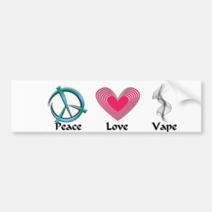 Adesivo Para Carro Etiqueta de Vape do amor da paz